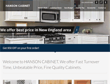 Tablet Screenshot of hansoncabinet.com